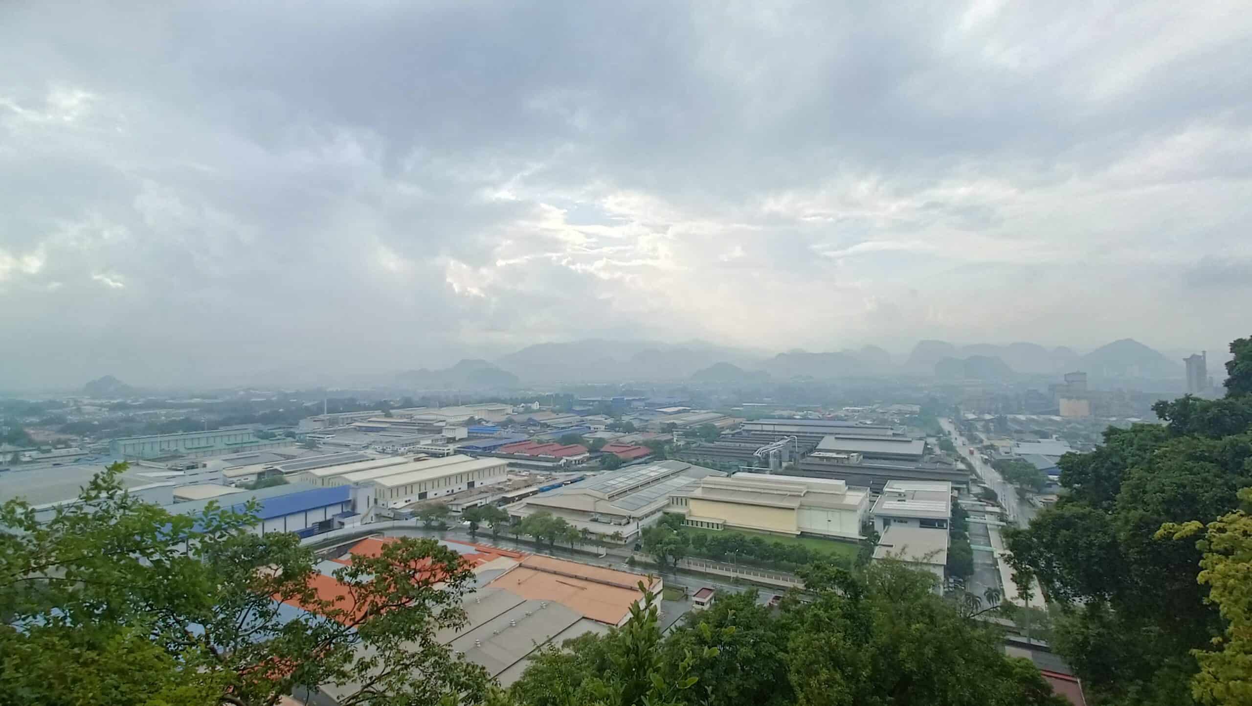 View of Ipoh city and mountains from Perak Tong Cave Temple viewpoint